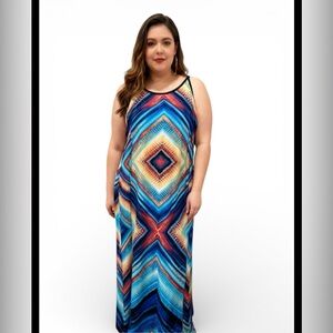 Ashley Stewart Multicolor Abstract Dress size 14/16